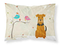 Christmas Presents between Friends Airedale Terrier Standard Pillowcase Lightweight Super Soft Easy Care Decorative Artwork Pillowcase, Standard