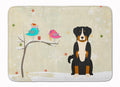 Christmas Presents between Friends Appenzeller Sennenhund Memory Foam Kitchen Mat Machine Washable Anti-Fatigue Cushion Comfort Bath or Kitchen Rug