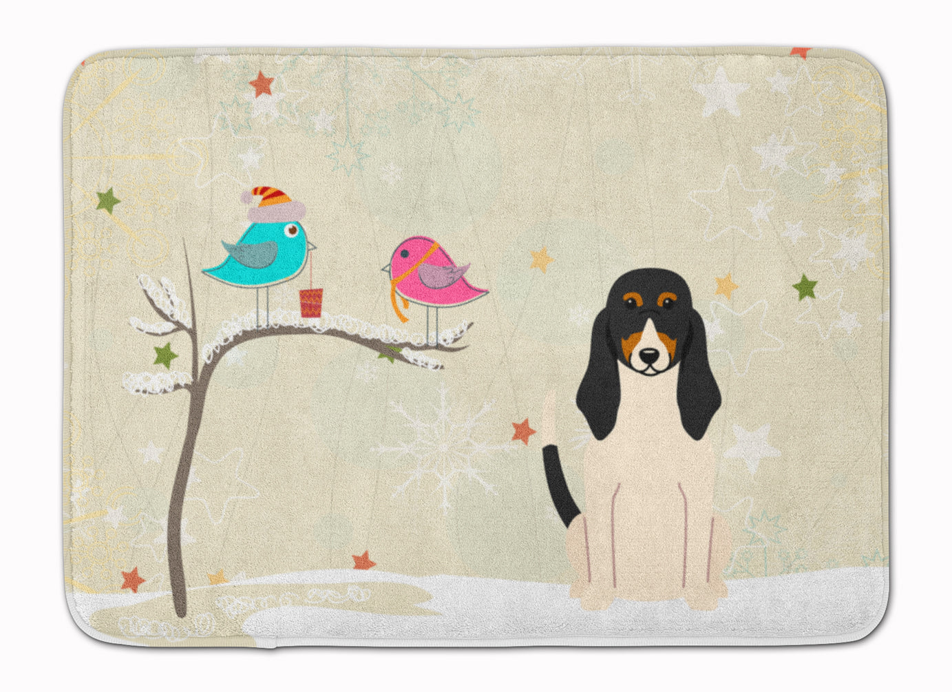 Christmas Presents between Friends Swiss Hound Memory Foam Kitchen Mat Machine Washable Anti-Fatigue Cushion Comfort Bath or Kitchen Rug