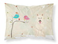 Christmas Presents between Friends German Shepherd - White Standard Pillowcase Lightweight Super Soft Easy Care Decorative Artwork Pillowcase, Standard