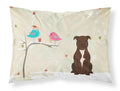 Christmas Presents between Friends Bull Terrier - Chocolate Standard Pillowcase Lightweight Super Soft Easy Care Decorative Artwork Pillowcase, Standard