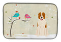Christmas Presents between Friends Central Asian Shepherd Dog Dish Drying Mat Absorbent Dish Drying Mat Pad for Kitchen Counter Dish Drainer Mat for Countertop, 14 x 21", Multicolor