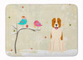 Christmas Presents between Friends Central Asian Shepherd Dog Memory Foam Kitchen Mat Machine Washable Anti-Fatigue Cushion Comfort Bath or Kitchen Rug
