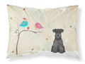 Christmas Presents between Friends Schnauzer - Black Standard Pillowcase Lightweight Super Soft Easy Care Decorative Artwork Pillowcase, Standard
