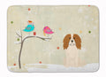 Christmas Presents between Friends Cavalier King Charles Spaniel Memory Foam Kitchen Mat Machine Washable Anti-Fatigue Cushion Comfort Bath or Kitchen Rug