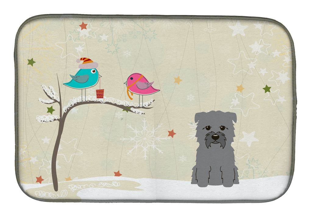 Christmas Presents between Friends Glen of Imal - Grey Dish Drying Mat Absorbent Dish Drying Mat Pad for Kitchen Counter Dish Drainer Mat for Countertop, 14 x 21", Multicolor