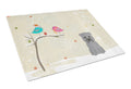 Christmas Presents between Friends Glen of Imal - Grey Cutting Board Tempered Glass Kitchen Cutting Surface, Heat Resistant Chopping, Non-Slip Feet, Food Prep & Serving