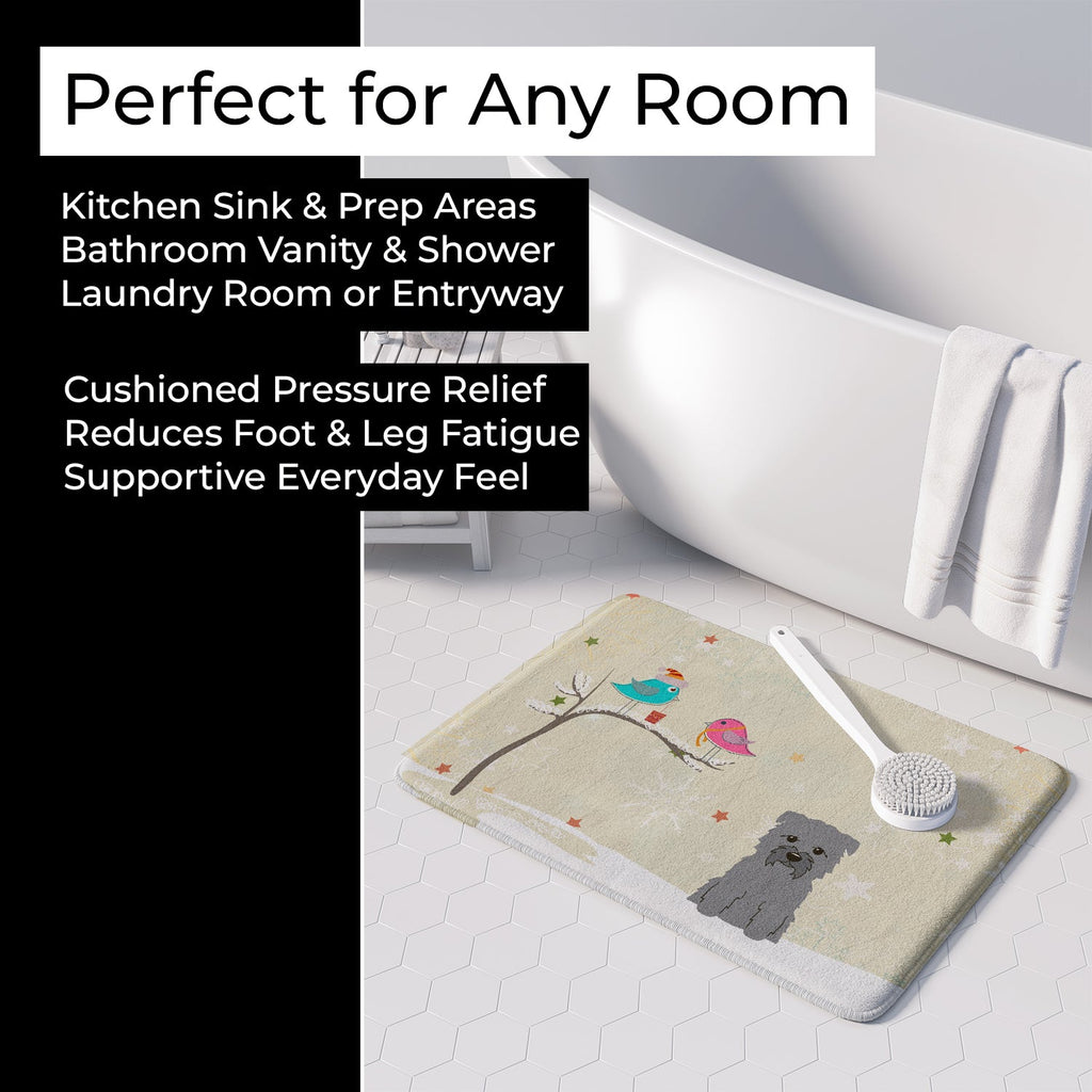 Christmas Presents between Friends Glen of Imal - Grey Memory Foam Kitchen Mat Machine Washable Anti-Fatigue Cushion Comfort Bath or Kitchen Rug