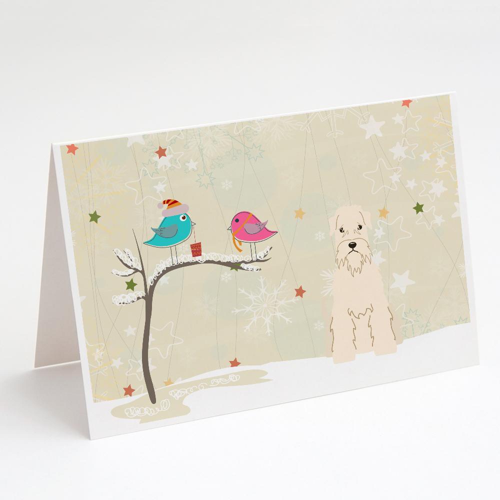 Christmas Presents between Friends Wheaten Terrier Greeting Cards Pack of 8 Blank Cards with Envelopes Whimsical A7 Size 5x7