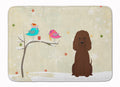 Christmas Presents between Friends Water Spaniel Memory Foam Kitchen Mat Machine Washable Anti-Fatigue Cushion Comfort Bath or Kitchen Rug