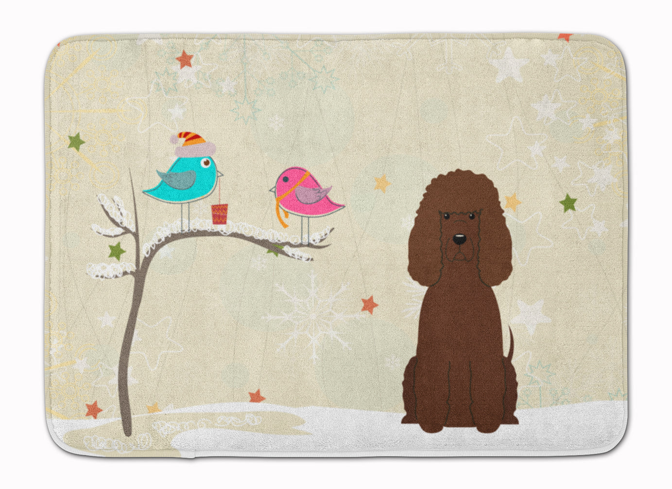 Christmas Presents between Friends Water Spaniel Memory Foam Kitchen Mat Machine Washable Anti-Fatigue Cushion Comfort Bath or Kitchen Rug