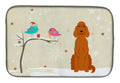 Christmas Presents between Friends Irish Setter Dish Drying Mat Absorbent Dish Drying Mat Pad for Kitchen Counter Dish Drainer Mat for Countertop, 14 x 21", Multicolor