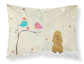 Christmas Presents between Friends Poodle - Tan Standard Pillowcase Lightweight Super Soft Easy Care Decorative Artwork Pillowcase, Standard