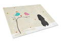 Christmas Presents between Friends Poodle - Black Cutting Board Tempered Glass Kitchen Cutting Surface, Heat Resistant Chopping, Non-Slip Feet, Food Prep & Serving
