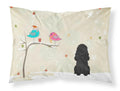 Christmas Presents between Friends Poodle - Black Standard Pillowcase Lightweight Super Soft Easy Care Decorative Artwork Pillowcase, Standard