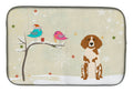 Christmas Presents between Friends Brittany Dish Drying Mat Absorbent Dish Drying Mat Pad for Kitchen Counter Dish Drainer Mat for Countertop, 14 x 21", Multicolor