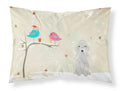 Christmas Presents between Friends Bedlington Terrier - Blue Standard Pillowcase Lightweight Super Soft Easy Care Decorative Artwork Pillowcase, Standard
