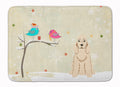 Christmas Presents between Friends Cocker Spaniel - Buff Memory Foam Kitchen Mat Machine Washable Anti-Fatigue Cushion Comfort Bath or Kitchen Rug
