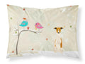 Christmas Presents between Friends Whippet Standard Pillowcase Lightweight Super Soft Easy Care Decorative Artwork Pillowcase, Standard