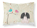 Christmas Presents between Friends Pekingese - Black and White Standard Pillowcase Lightweight Super Soft Easy Care Decorative Artwork Pillowcase, Standard
