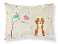 Christmas Presents between Friends English Foxhound Standard Pillowcase Lightweight Super Soft Easy Care Decorative Artwork Pillowcase, Standard
