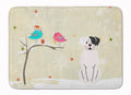 Christmas Presents between Friends Boxer - White Memory Foam Kitchen Mat Machine Washable Anti-Fatigue Cushion Comfort Bath or Kitchen Rug