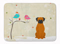 Christmas Presents between Friends Boxer - Fawn Memory Foam Kitchen Mat Machine Washable Anti-Fatigue Cushion Comfort Bath or Kitchen Rug