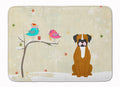 Christmas Presents between Friends Boxer - Flashy Fawn Memory Foam Kitchen Mat Machine Washable Anti-Fatigue Cushion Comfort Bath or Kitchen Rug