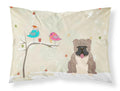 Christmas Presents between Friends English Bulldog - Grey Brindle Standard Pillowcase Lightweight Super Soft Easy Care Decorative Artwork Pillowcase, Standard