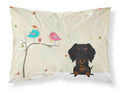 Christmas Presents between Friends Dachshund - Wire - Black Standard Pillowcase Lightweight Super Soft Easy Care Decorative Artwork Pillowcase, Standard