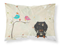 Christmas Presents between Friends Dachshund - Wire - Dapple Standard Pillowcase Lightweight Super Soft Easy Care Decorative Artwork Pillowcase, Standard