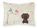 Christmas Presents between Friends Dachshund - Chocolate Standard Pillowcase Lightweight Super Soft Easy Care Decorative Artwork Pillowcase, Standard