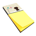Christmas Presents between Friends Dachshund - Chocolate Watercolor Sticky Note Holder Refillable Dispenser Desk Accessory 3x3 Pad Gift