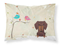 Christmas Presents between Friends Dachshund - Chocolate Standard Pillowcase Lightweight Super Soft Easy Care Decorative Artwork Pillowcase, Standard