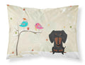 Christmas Presents between Friends Dachshund - Black and Tan Standard Pillowcase Lightweight Super Soft Easy Care Decorative Artwork Pillowcase, Standard