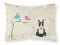 Christmas Presents between Friends Bull Terrier - Black and White Standard Pillowcase Lightweight Super Soft Easy Care Decorative Artwork Pillowcase, Standard