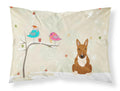 Christmas Presents between Friends Bull Terrier - Red Standard Pillowcase Lightweight Super Soft Easy Care Decorative Artwork Pillowcase, Standard