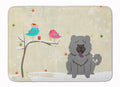 Christmas Presents between Friends Chow Chow - Blue Memory Foam Kitchen Mat Machine Washable Anti-Fatigue Cushion Comfort Bath or Kitchen Rug