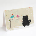 Christmas Presents between Friends Chow Chow - Black Greeting Cards Pack of 8 Blank Cards with Envelopes Whimsical A7 Size 5x7