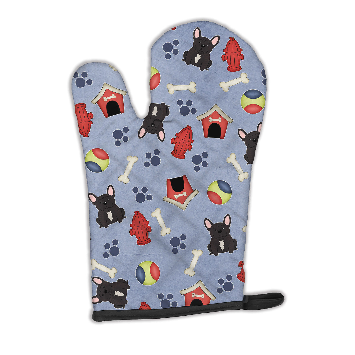Dog House Collection French Bulldog Brindle Oven Mitt Heat Resistant Thick Oven Mitt for Hot Pans and Oven, Kitchen Mitt Protect Hands, Cooking Baking Glove