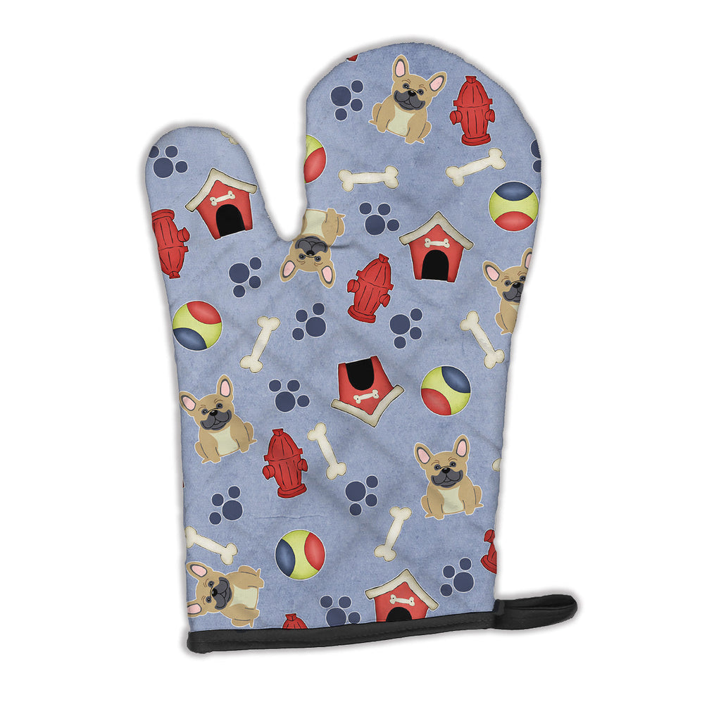 Dog House Collection French Bulldog Cream Oven Mitt Heat Resistant Thick Oven Mitt for Hot Pans and Oven, Kitchen Mitt Protect Hands, Cooking Baking Glove