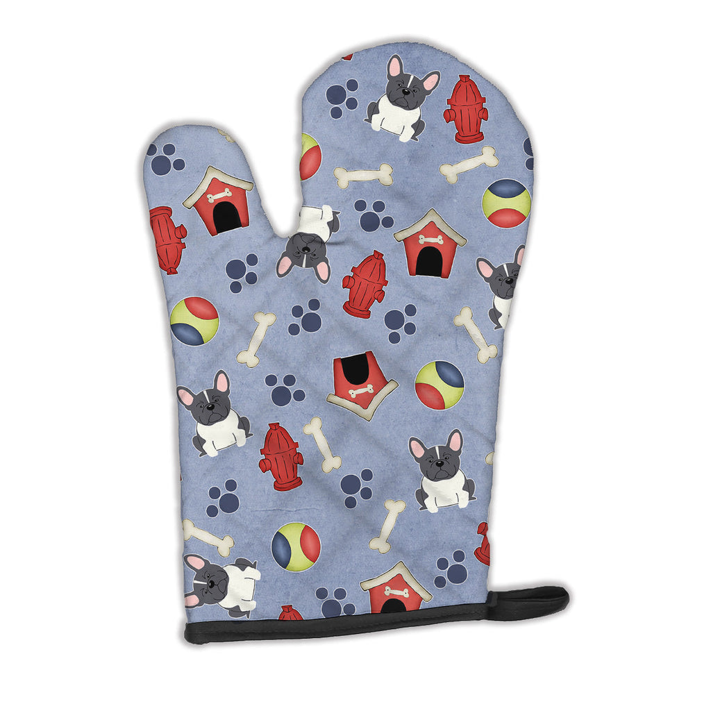 Dog House Collection French Bulldog Black White Oven Mitt Heat Resistant Thick Oven Mitt for Hot Pans and Oven, Kitchen Mitt Protect Hands, Cooking Baking Glove