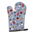 Dog House Collection French Bulldog Black White Oven Mitt Heat Resistant Thick Oven Mitt for Hot Pans and Oven, Kitchen Mitt Protect Hands, Cooking Baking Glove