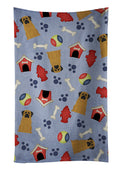 Dog House Collection Mastiff Kitchen Towel Velour Plush Front and Cotton Loop Back Machine Washable