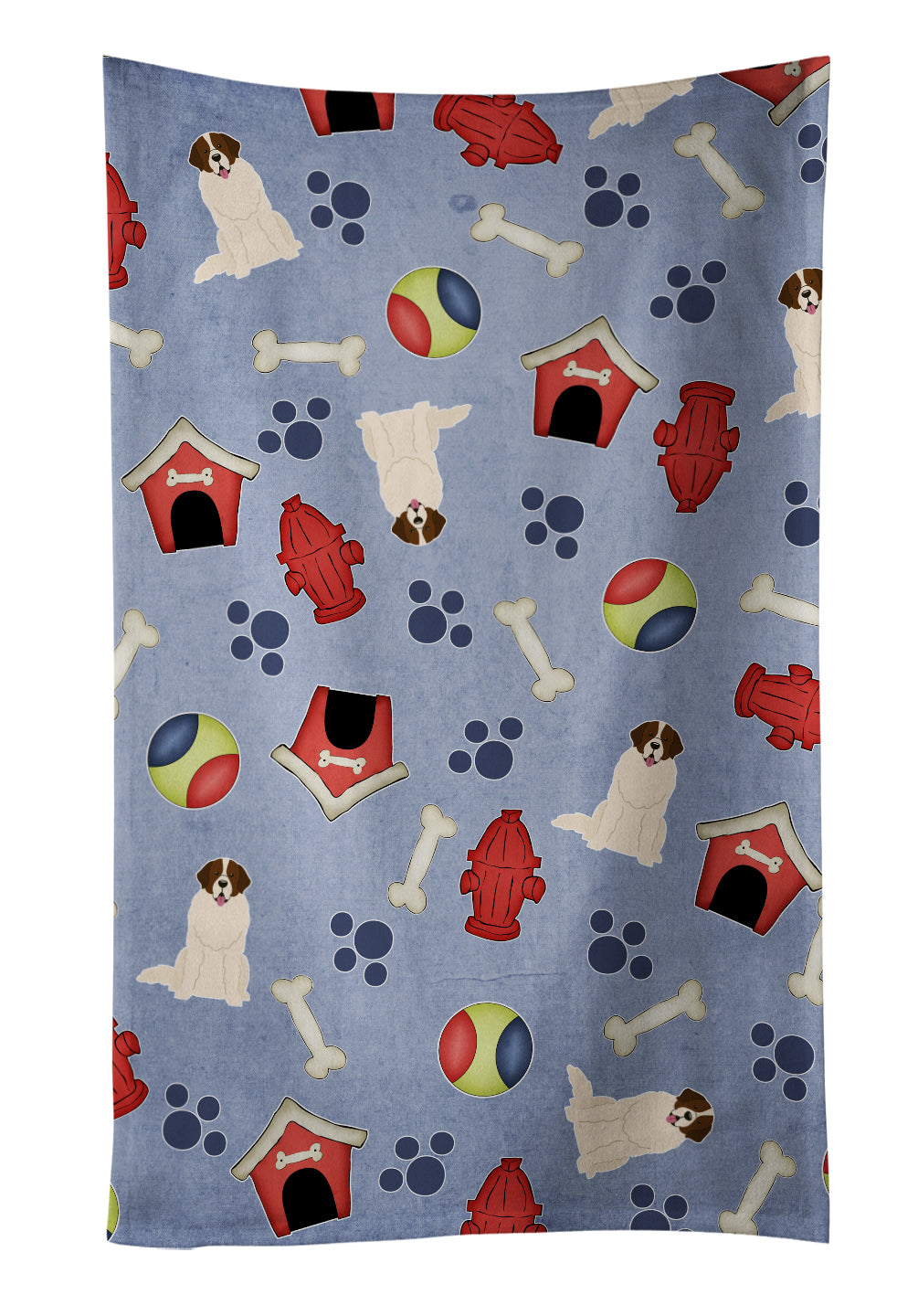 Dog House Collection Moscow Watchdog Kitchen Towel Velour Plush Front and Cotton Loop Back Machine Washable