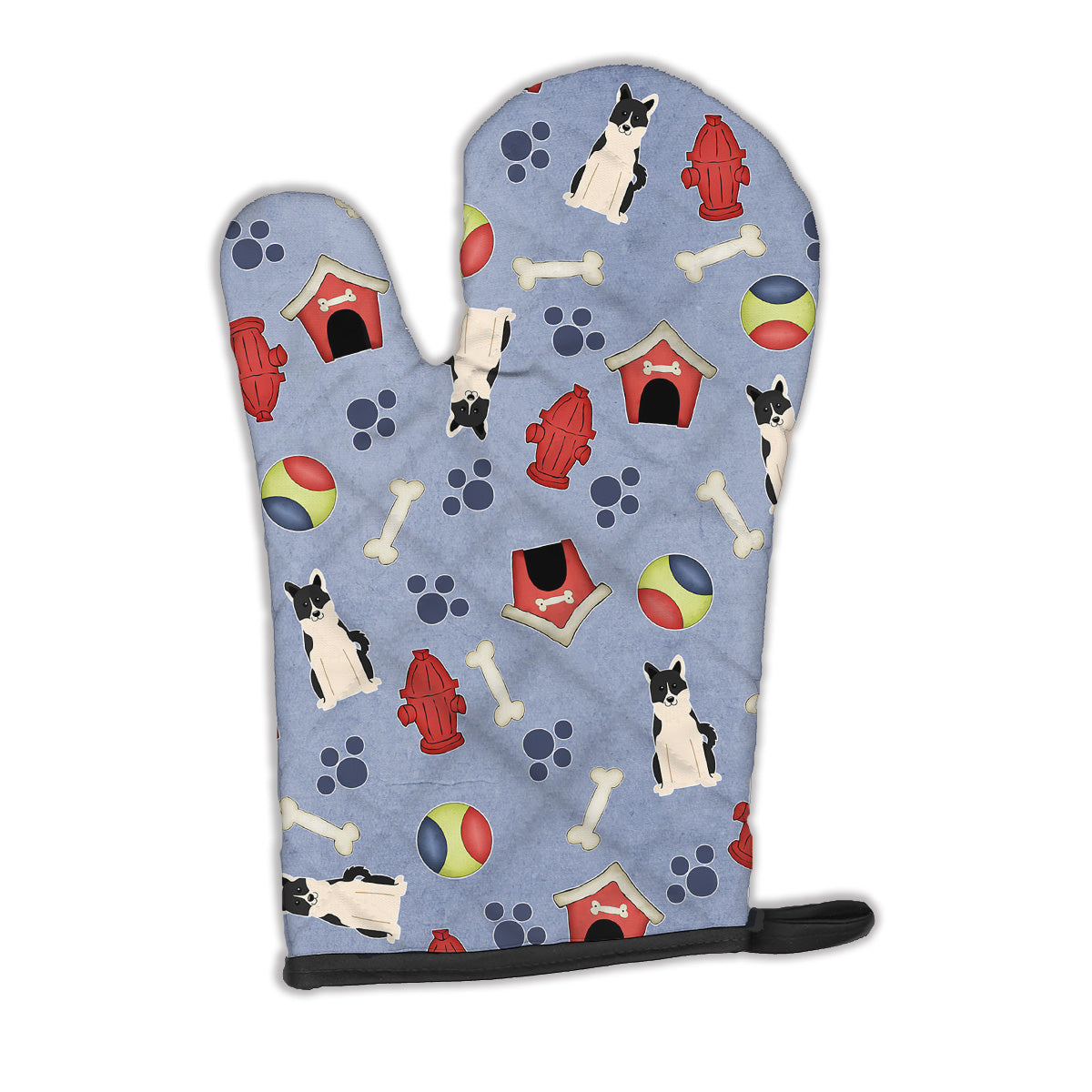 Dog House Collection Russo-European Laika Spitz Oven Mitt Heat Resistant Thick Oven Mitt for Hot Pans and Oven, Kitchen Mitt Protect Hands, Cooking Baking Glove