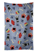 Dog House Collection Standard Schnauzer Salt and Pepper Kitchen Towel Velour Plush Front and Cotton Loop Back Machine Washable