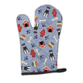 Dog House Collection Standard Schnauzer Salt and Pepper Oven Mitt Heat Resistant Thick Oven Mitt for Hot Pans and Oven, Kitchen Mitt Protect Hands, Cooking Baking Glove