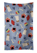 Dog House Collection Saint Bernard Kitchen Towel Velour Plush Front and Cotton Loop Back Machine Washable