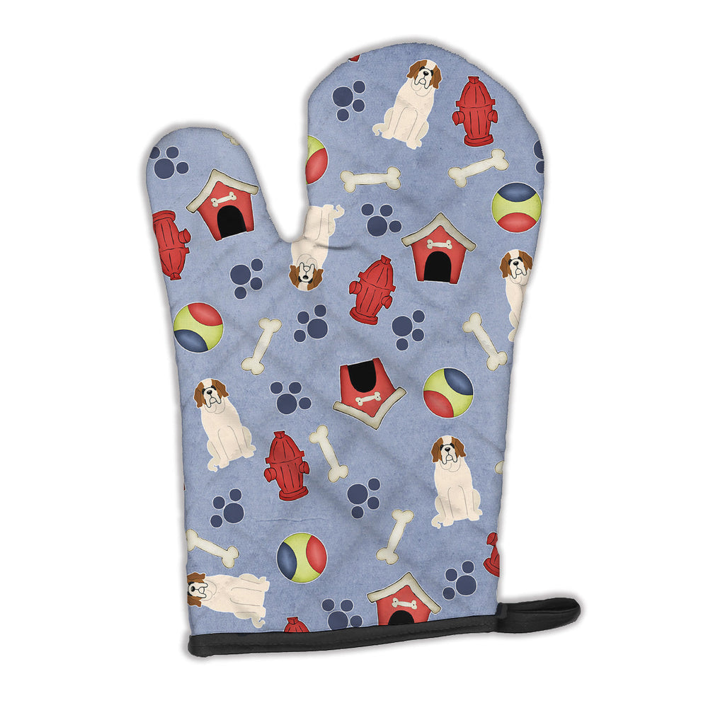 Dog House Collection Saint Bernard Oven Mitt Heat Resistant Thick Oven Mitt for Hot Pans and Oven, Kitchen Mitt Protect Hands, Cooking Baking Glove